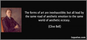 The forms of art are inexhaustible; but all lead by the same road of ...