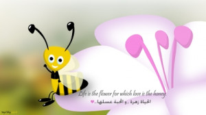 love flowers quotes honey bees life majd elhaj 1920x1080 wallpaper Art ...