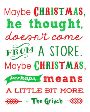 Christmas Printable Quote from the Grinch