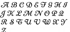 Bold Cursive Alphabet Ltc cloister bold cursive abc