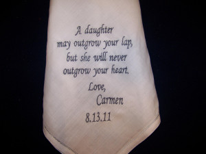 ... Wedding Hanky for Bride, Groom, Mother, Daughter, Son, Father