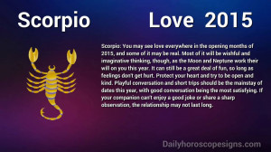 Scorpio Love Horoscope 2015