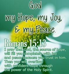 ... with confident hope through the power of the Holy Spirit