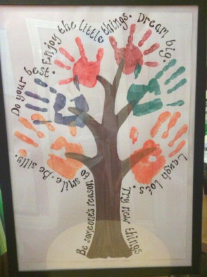 Family hand print tree