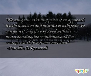 We can gain no lasting peace if