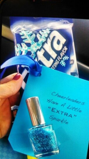 Cheerleader gift for tryouts!