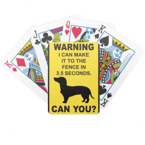 Dachshund Dog Humorous Doxon funny saying Bicycle Card Deck