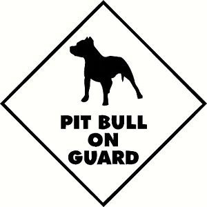 Pit-Bull-On-Guard-for-Wall-Car-Sign-letter-quote-bumper-sticker ...