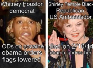 President Obama Flag Rumor: Shirley Temple Black, Whitney Houston ...