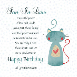 Click For >> Son-In-Law Birthday Wishes To Write In Cards