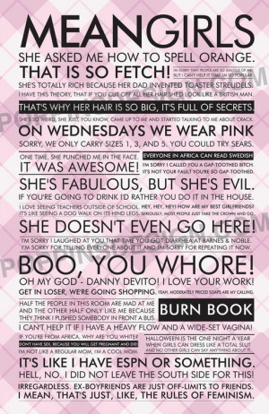 Mean Girls quotes.