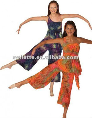 Muchacha Traje Jazz Impresi Del Tinte Lujo Trajes Baile