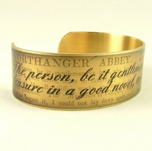 Northanger Abbey by Jane Austen - Book Quote Jewelry - Pleasure In A ...
