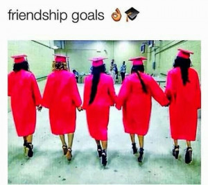 friends, girls, goals, graduate, graduation, red, squad