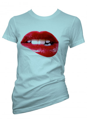 Details about Womens Funny Sayings T Shirts-Red Lips-Ladies Funny ...