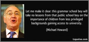 this grammar school boy will take no lessons from that public school ...