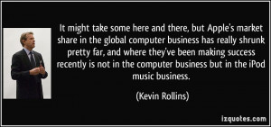 Apple's market share in the global computer business has really shrunk ...