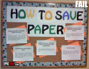 saving paper fail