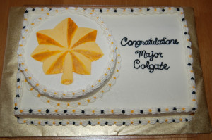 This was a 1/4 sheet chocolate cake with an 8