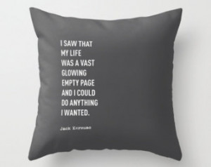 colours, Jack Kerouac EMPTY PAGE Quote Pillow Cover, Home decor ...