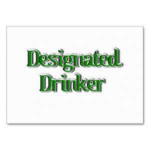 Designated Drinker Text Image Business Card Template