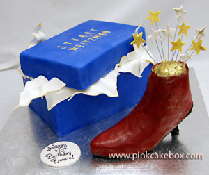 birthday cake for a realtor designer shoes shoebox birthday cake