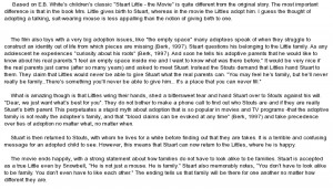 essay on Even a good movie like Stuart Little can represent perplexing ...