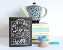 ... Motivational Card - Chalkboard Card - Hand Lettered Card - Thank You