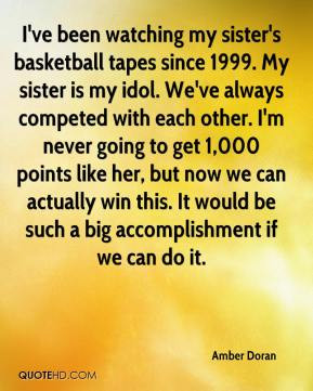watching my sister's basketball tapes since 1999. My sister is my idol ...