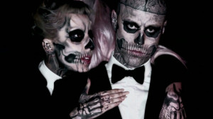 Rick Genest Rick Genest and lady gaga