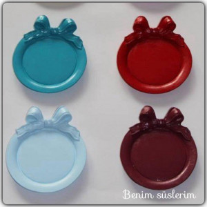 ll mor ay tabaklar polyester boyama