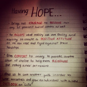 Journal for today #hope #quotes #list (Taken with instagram )
