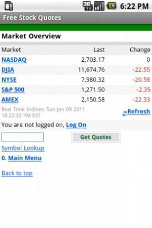 View bigger - Free Mobile Stock Quotes for Android screenshot