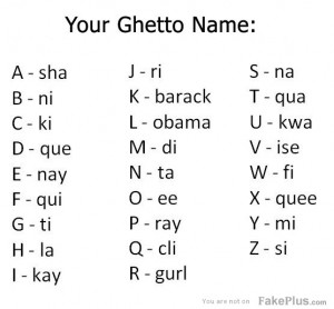 what's your ghetto name?