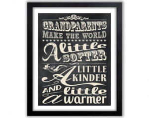 Grandparent Quote - Gift For Grandparents - Gift From Grandchildren ...
