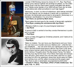 Paul Ryan and Ayn Rand: Cognitive Dissonance Gone Wild