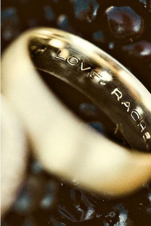 engraved LDS wedding rings