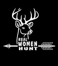 ... deer hunter decal, hunting, whitetail, bow hunter, car, truck, women 2