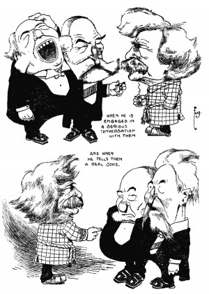 mark twain in lower right cartoon quotmark twain in londonquot