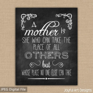 Mother's Day Chalkboard PRINTABLE. Mother Quote. Gift for Mom ...