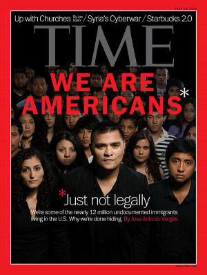 Photograph of Jose Antonio Vargas standing with other undocumented ...