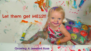 Both girls had a blast, and all the mess washed right down the drain!