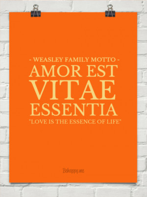 weasley family motto - amor est vitae essentia