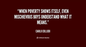 When poverty shows itself, even mischievous boys understand what it ...