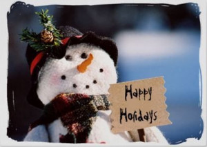 Snowman ~ happy Holidays