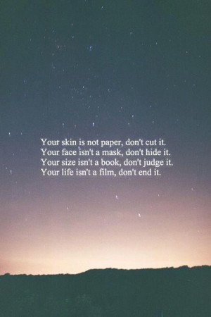 Your skin isn’t paper, don’t cut it