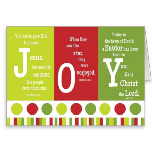 JOY Folded Scripture Verse Christmas Card