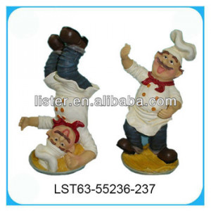 ... Pictures funny chef waiter figurines 2pc set bistro chef shelf sitter