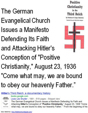 The German Evangelical Church Issues a Manifesto Defending Its Faith ...