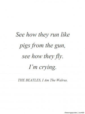 The Beatles, I Am The Walrus.LISTEN TO AUDIO.About the song: John ...